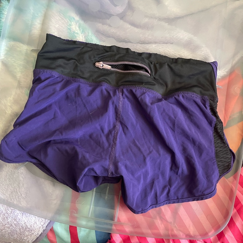 Girls Purple and Black Shorts
